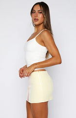 Show Queen Sequin Mini Skirt Lemon Spritz