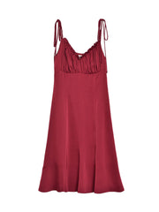 Jennifer Ruffled V-neck Slip Dress