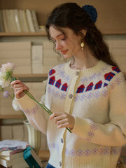 Lorelai Round Neck Winter Patter Sweater