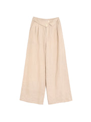 Khloe Fold-over 100% Ramie Trousers