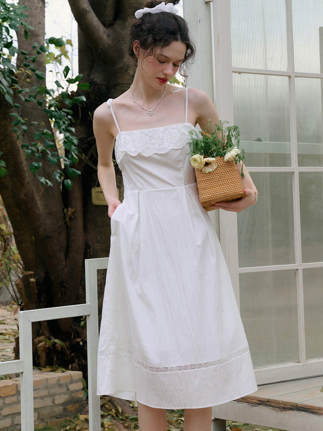 Milena Round Neck Suspender Dress