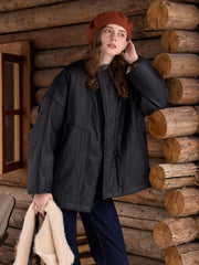 Cheyenne Faux Leather Down Jacket