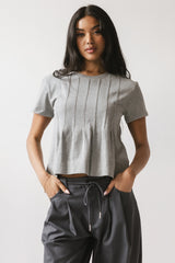 Cattelain Pleated Top in Grey
