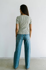 Mannie Heathered Sweater in Olive