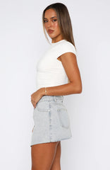 Best For Last Denim Mini Skirt Glacier Blue