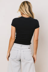 American Flag Tee in Navy