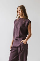 Benji Muscle Tee in Plum