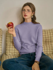 Kamari Mock Neck 100% Wool Slim Fit Knit Sweater