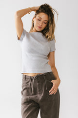Martha Boatneck Top in Grey