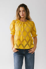 Noelle Loose Blouse in Yellow