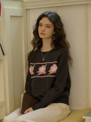 Aria 3D Floral Knit Sweater