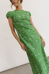 PREORDER- Ellianna Floral Maxi Dress in Green