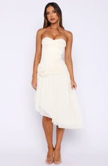 Forever Love Midi Skirt Off White
