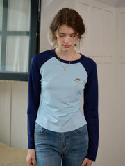 Abby Round Neck Embroidery Top