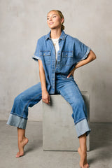 Luca Denim Button Up