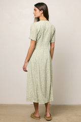 Kade Floral Midi Dress in Sage