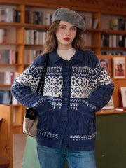 Vienna Fair Isle Cashmere Cardigan