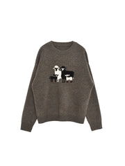 Alexia Round Neck 100% Wool Sweater