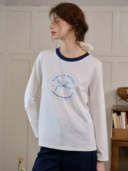 Hunter Round Neck Bow Pattern Top