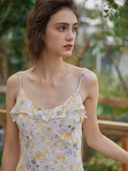 Kama Floral Chiffon Slip Dress