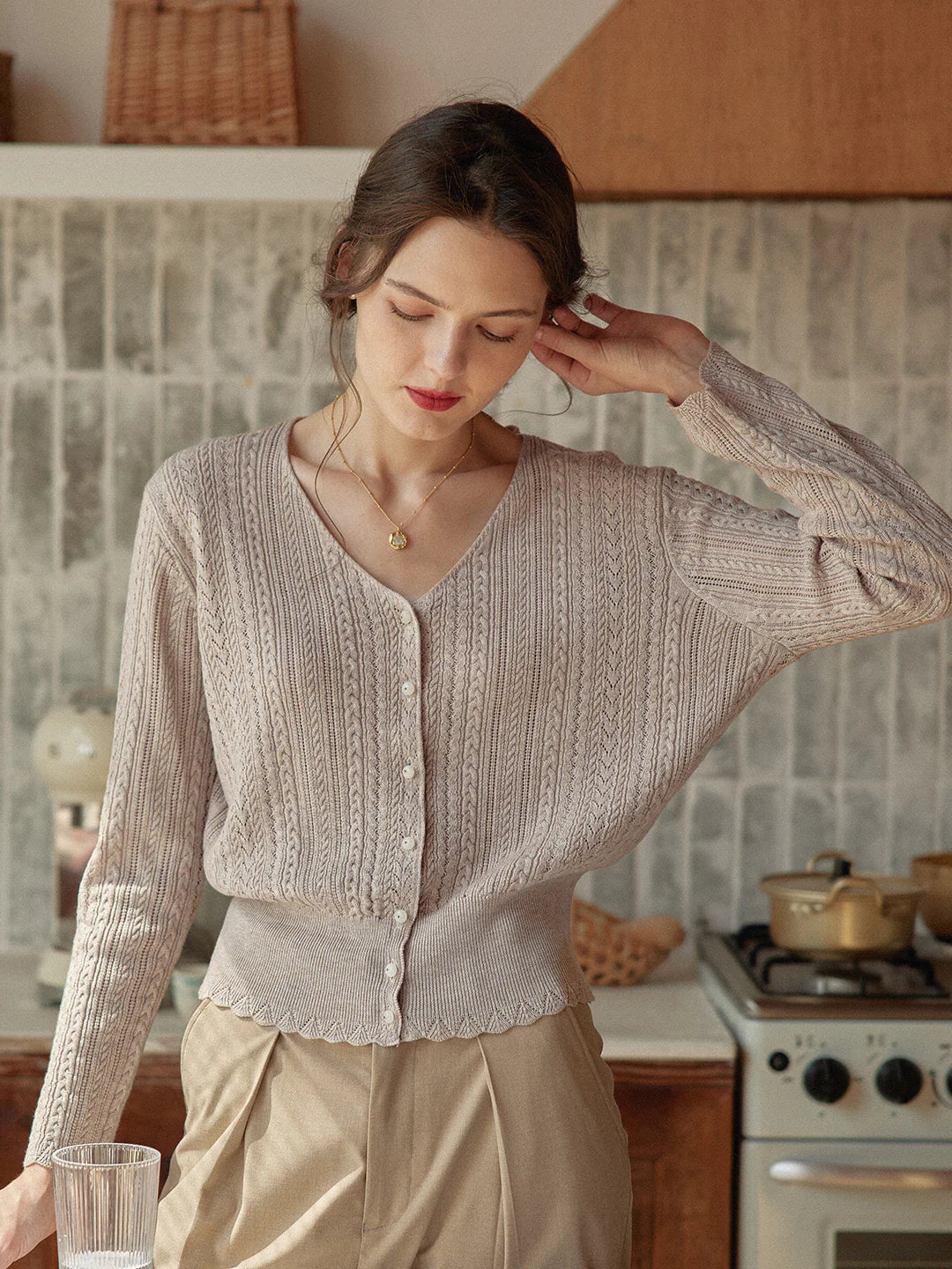 Emma Cable Knit Cardigan