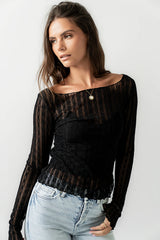Rachel Lace Top in Black