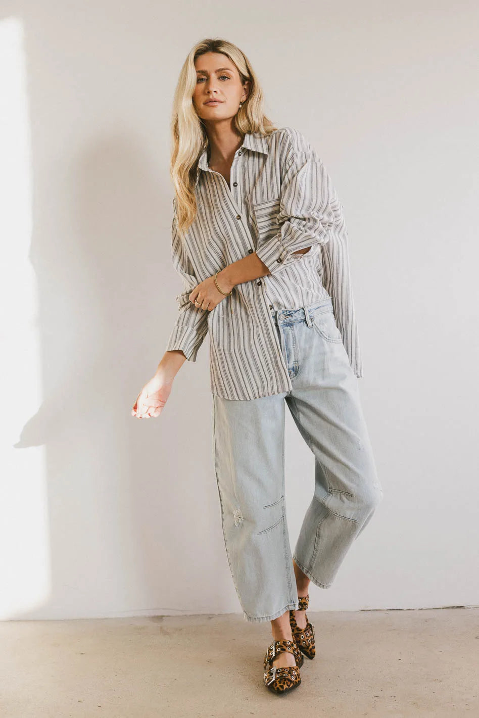 Sailor Striped Button Up