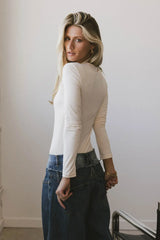Iris Basic Top in Cream