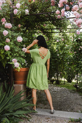 Aria Eyelet Lace Mini in Green