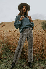 Monique Pleated Blouse in Indigo