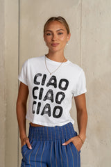 Ciao Graphic Tee in White