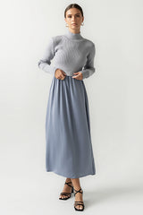 Zeda Midi Dress in Blue