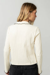 Jazmine Contrast Top in Cream