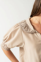 Zayne Button Up in Taupe