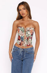 Dear Diary Bustier Floral
