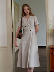 Catalina V-Neck French Stripes Dress