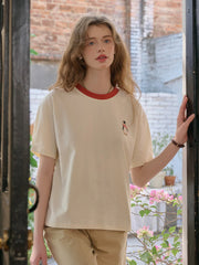 Poppy Round Neck 100% Cotton T-shirt
