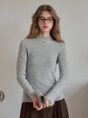 Abby Mock Neck Ribbed Sweater