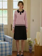 Dolly Round Neck Contrasting Sweater