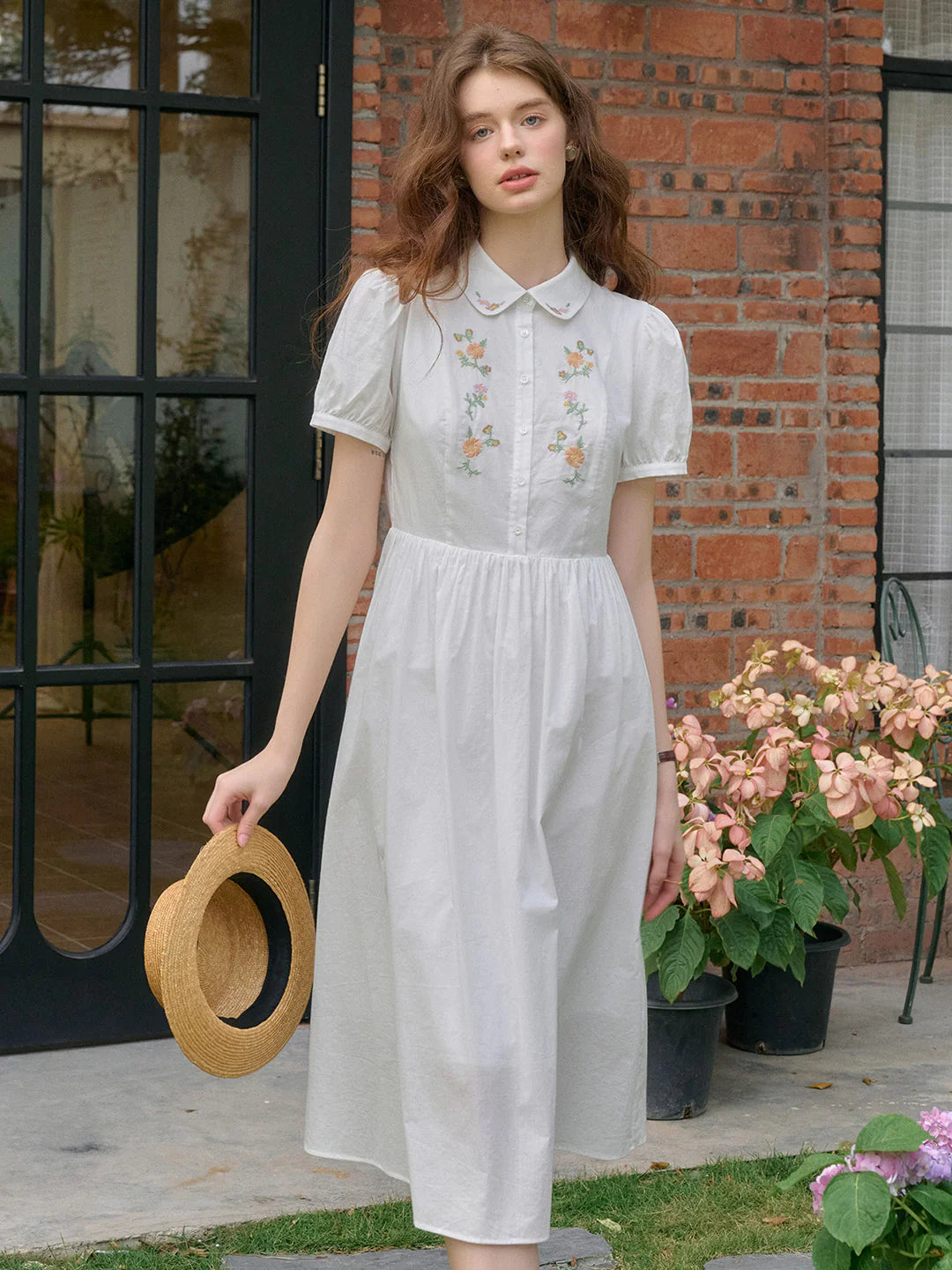 Kali Peter Pan Collar 100% Cotton Dress