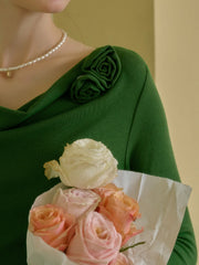 Gianna 3D Rose Dress