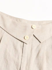 Khloe Fold-over 100% Ramie Trousers