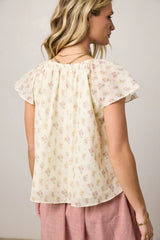 Terry Floral Blouse