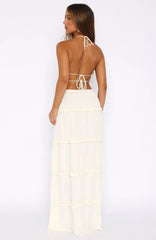 No Contact Maxi Skirt Off White