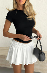 Happier Together Mini Skirt White