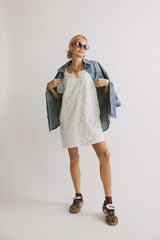 Pattie Floral Babydoll Dress in Blue