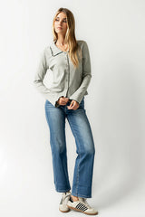 Jazmine Contrast Top in Grey