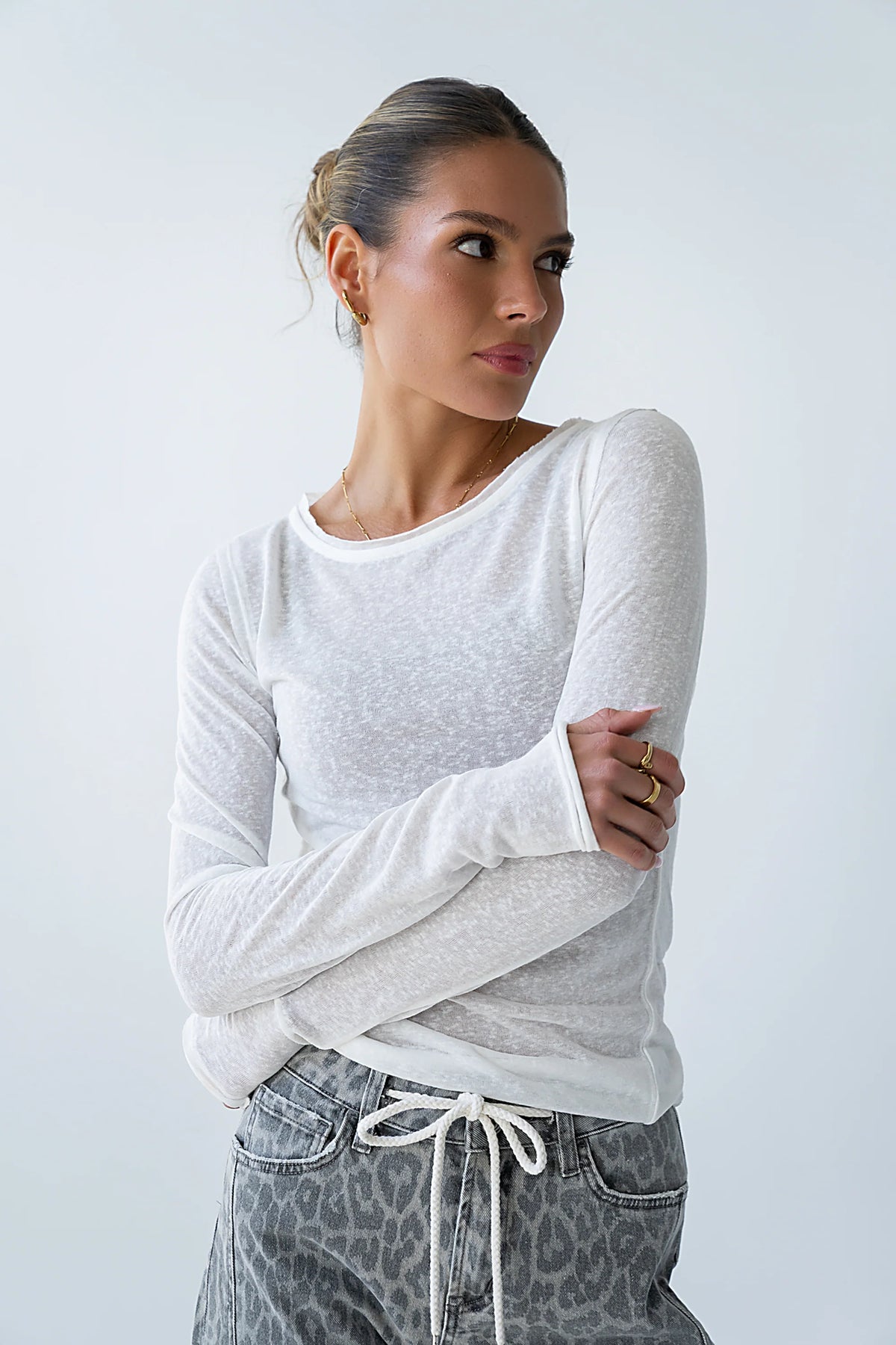 Mason Sheer Top in White
