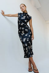 Carson Floral Maxi Dress in Black
