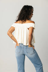 Casey Relaxed Top in Cream